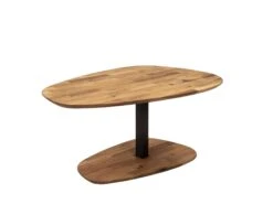 COUCHTISCH Cecilla 95x65x48 Höhenverstellbar Anthrazit/Wildeiche