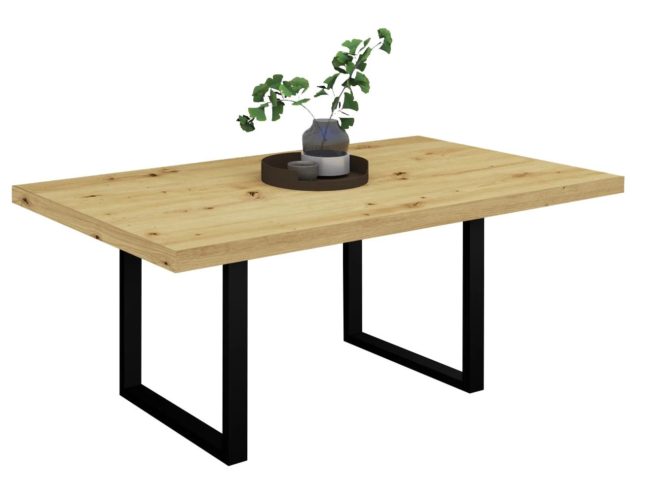 ESSTISCH Elgin 3 210x80x100 Metall+Holzwerkstoff Schwarz/Asteiche 1 ESSTISCH Elgin 3 210x80x100 Metall+Holzwerkstoff Schwarz/Asteiche