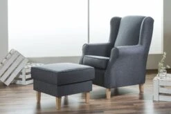 OHRENSESSEL Karlen Bezug Flachgewebe Buche Natur / Denim -Yamazaki Mobel Geschaft 58 aufm kessel ohrensessel karlen bezug flachgewebe buche natur denim 4