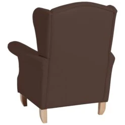 OHRENSESSEL Katria Bezug Kunstleder Buche Natur / Braun -Yamazaki Mobel Geschaft 58 aufm kessel ohrensessel katria bezug kunstleder buche natur braun 4