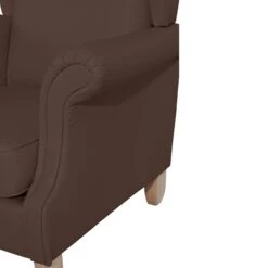 OHRENSESSEL Katria Bezug Kunstleder Buche Natur / Braun -Yamazaki Mobel Geschaft 58 aufm kessel ohrensessel katria bezug kunstleder buche natur braun 5