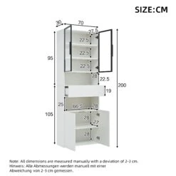 Vitrinen Schränke Mit Glastüren Und LED 70*30*200cm 13 Vitrinen Schränke Mit Glastüren Und LED 70*30*200cm -Yamazaki Mobel Geschaft abrihome vitrinen schranke mit glasturen und led 70 30 200cm 5