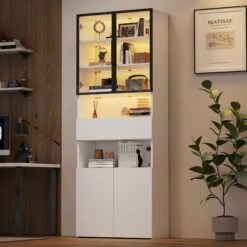 Vitrinen Schränke Mit Glastüren Und LED 70*30*200cm 14 Vitrinen Schränke Mit Glastüren Und LED 70*30*200cm -Yamazaki Mobel Geschaft abrihome vitrinen schranke mit glasturen und led 70 30 200cm 6