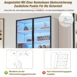Vitrinen Schränke Mit Glastüren Und LED 70*30*200cm 15 Vitrinen Schränke Mit Glastüren Und LED 70*30*200cm -Yamazaki Mobel Geschaft abrihome vitrinen schranke mit glasturen und led 70 30 200cm 7