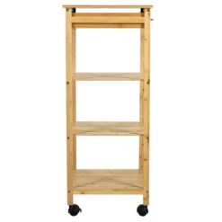 Beistellregal, Bambus, Mit Rollen -Yamazaki Mobel Geschaft axentia beistellregal bambus mit rollen 2