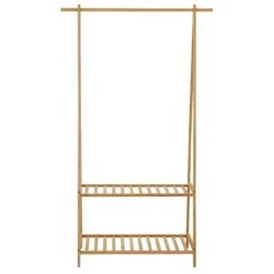 Kleiderständer Mit 2 Ablagen, Bambus -Yamazaki Mobel Geschaft axentia kleiderstander mit 2 ablagen bambus 2