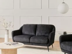 Yamazaki Mobel Geschaft -Yamazaki Mobel Geschaft beliani 2 sitzer sofa eiby in schwarz w 130 x h 80 x l 90 cm 1