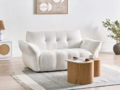 Yamazaki Mobel Geschaft -Yamazaki Mobel Geschaft beliani 2 sitzer sofa halba in weiss schwarz w 174 x h 80 x l 85 cm 1