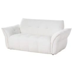 2-Sitzer Sofa HALBA In Weiß/Schwarz - (W) 174 X (H) 80 X (L) 85 Cm 12 2-Sitzer Sofa HALBA In Weiß/Schwarz - (W) 174 X (H) 80 X (L) 85 Cm -Yamazaki Mobel Geschaft beliani 2 sitzer sofa halba in weiss schwarz w 174 x h 80 x l 85 cm 2