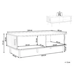Couchtisch BRADLEY In Schwarz - (W) 60 X (H) 41 X (L) 120 Cm -Yamazaki Mobel Geschaft beliani couchtisch bradley in schwarz w 60 x h 41 x l 120 cm 2