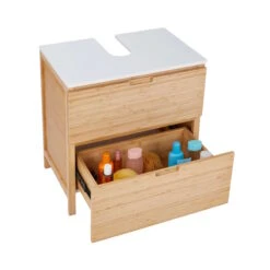 Waschbeckenunterschrank Mit Schublade WHITE SANDS In Natur-Weiß -Yamazaki Mobel Geschaft butlers waschbeckenunterschrank mit schublade white sands in natur weiss 15