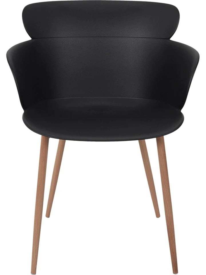 Esszimmerstuhl "Lorens" In Schwarz - (B)54 X (H)82 X (T)60 Cm 4 Esszimmerstuhl "Lorens" In Schwarz - (B)54 X (H)82 X (T)60 Cm – Bild 4