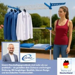 Mobiler Wäscheständer Mit 3 Ebenen Und Rollen In Grau -Yamazaki Mobel Geschaft coemo mobiler waschestander mit 3 ebenen und rollen in grau 6