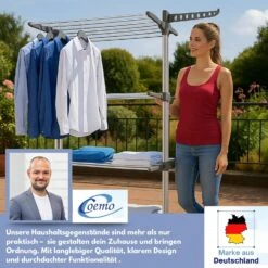 Mobiler Wäscheständer Mit 3 Ebenen Und Rollen In Grau -Yamazaki Mobel Geschaft coemo mobiler waschestander mit 3 ebenen und rollen in grau 7