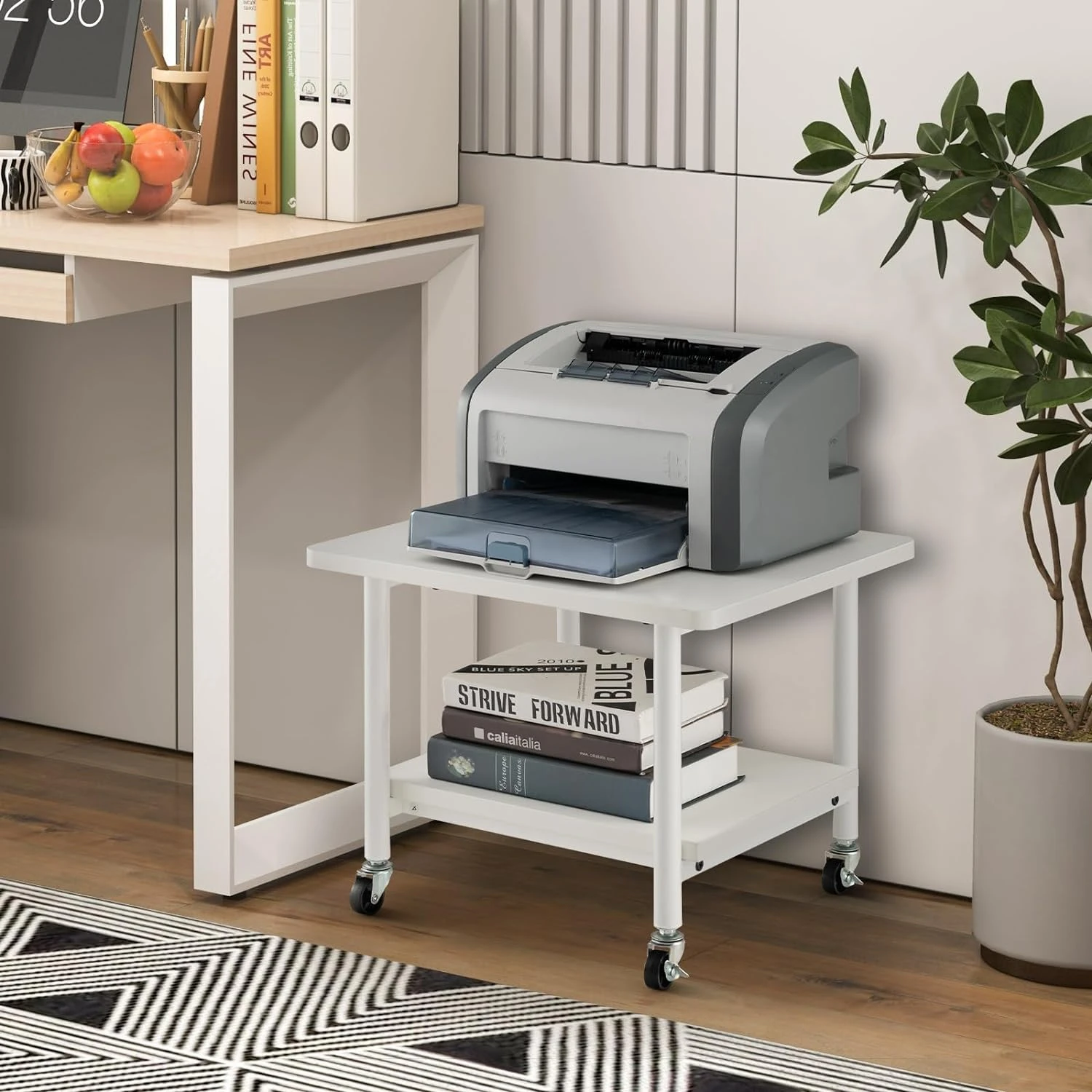 2-stufig Druckerständer In Weiß 2 2-stufig Druckerständer In Weiß – Bild 2