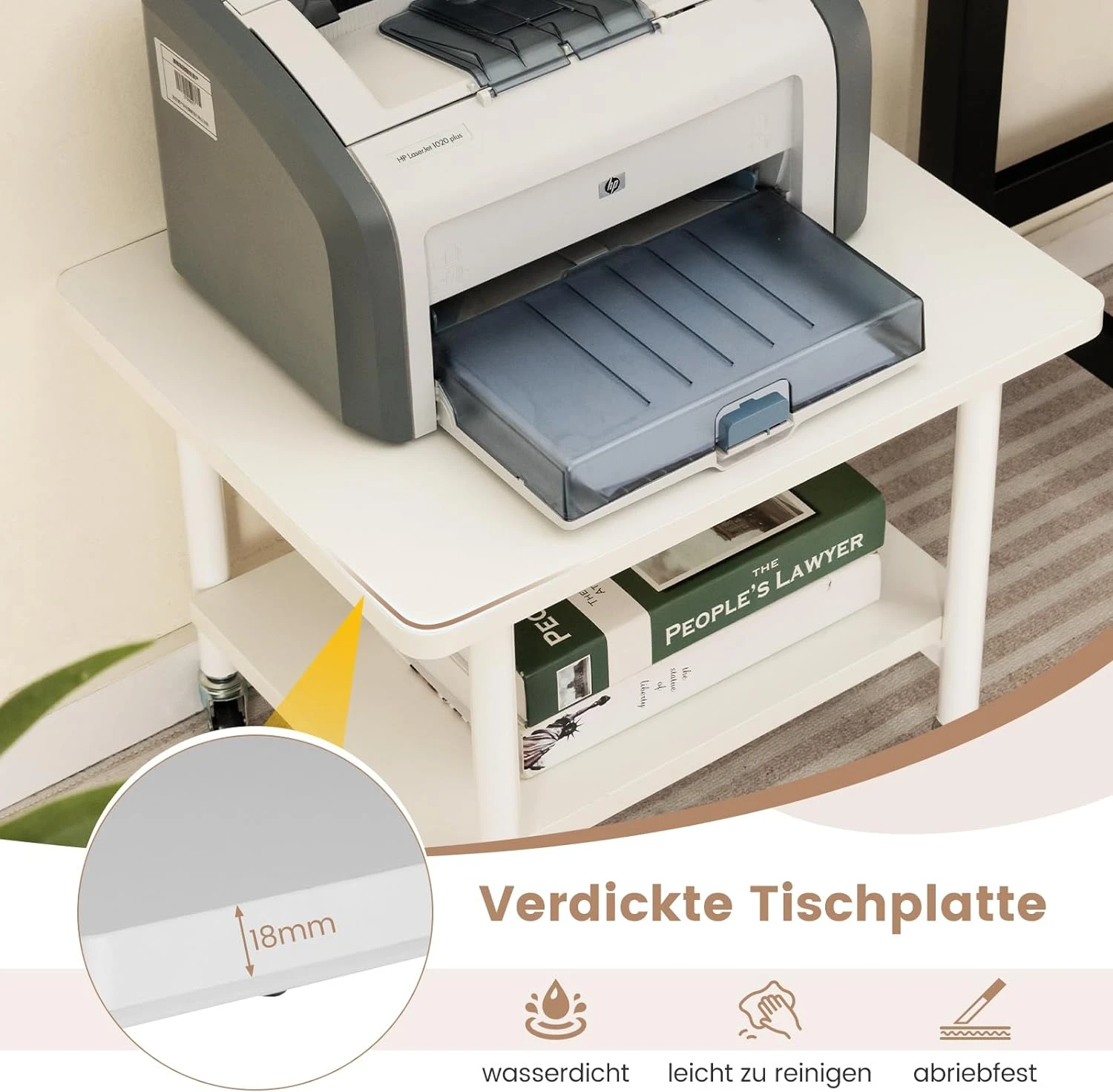 2-stufig Druckerständer In Weiß 3 2-stufig Druckerständer In Weiß – Bild 3