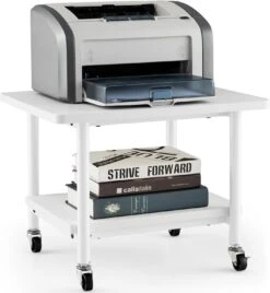 2-stufig Druckerständer In Weiß