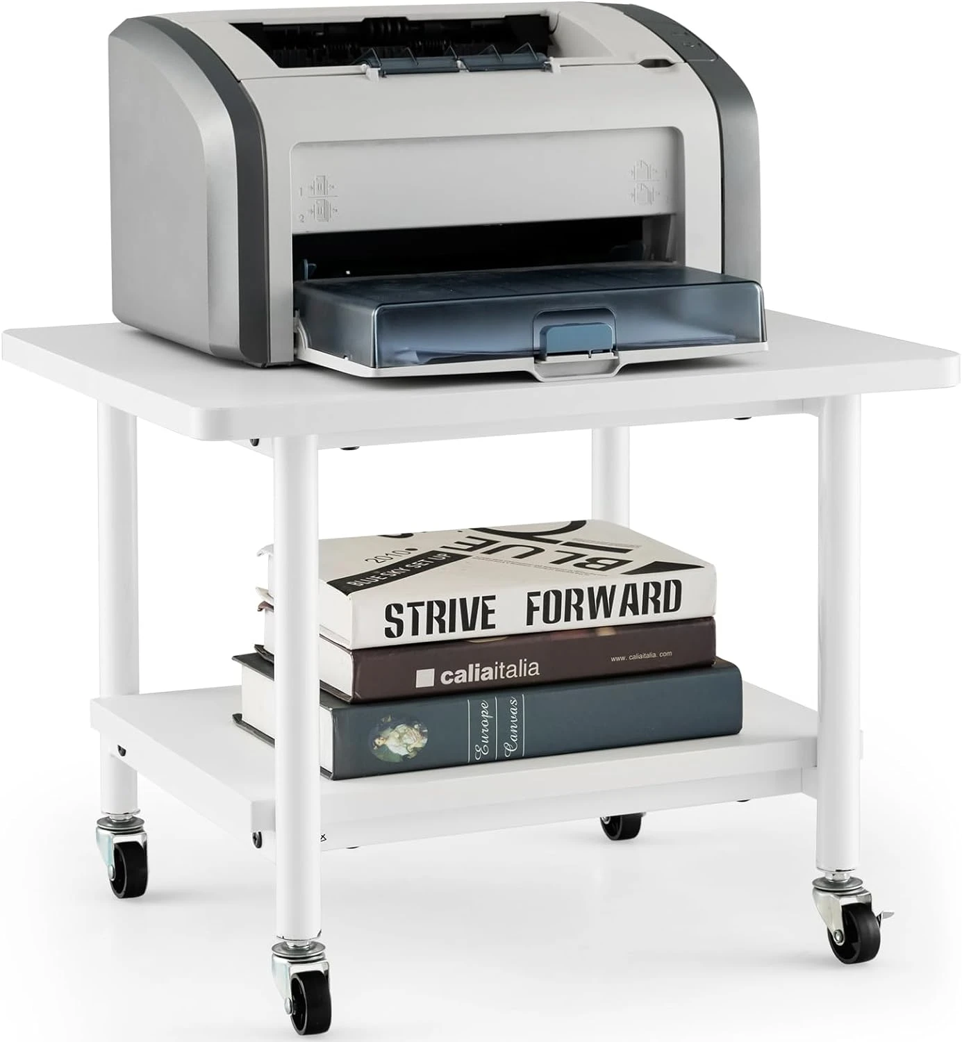 2-stufig Druckerständer In Weiß 1 2-stufig Druckerständer In Weiß