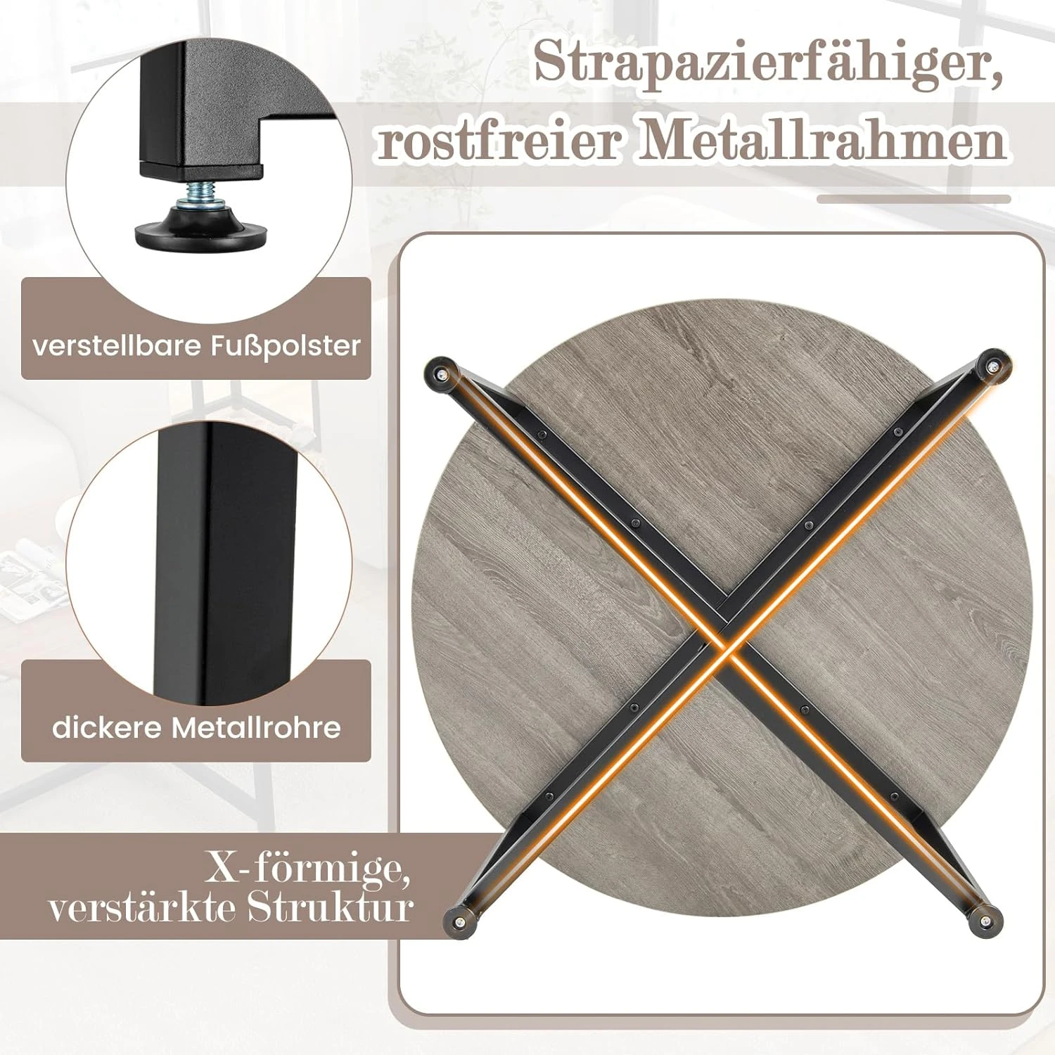 3 Tlg. Set Couchtisch In Grau 3 3 Tlg. Set Couchtisch In Grau – Bild 3