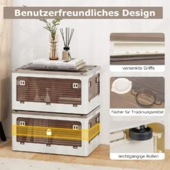 90L Aufbewahrungsboxen Mit Deckel In Weiß -Yamazaki Mobel Geschaft costway 90l aufbewahrungsboxen mit deckel in weiss 3