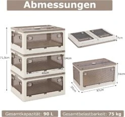 90L Aufbewahrungsboxen Mit Deckel In Weiß -Yamazaki Mobel Geschaft costway 90l aufbewahrungsboxen mit deckel in weiss 4
