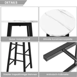 Barhocker 2er Set In Weiß -Yamazaki Mobel Geschaft costway barhocker 2er set in weiss 3