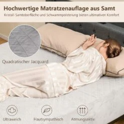 Matratzenschoner 140 X 200 Cm In Grau -Yamazaki Mobel Geschaft costway matratzenschoner 140 x 200 cm in grau 2