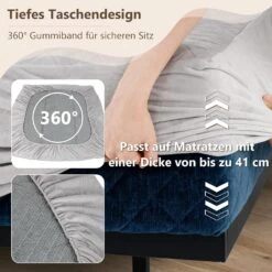 Matratzenschoner 140 X 200 Cm In Grau -Yamazaki Mobel Geschaft costway matratzenschoner 140 x 200 cm in grau 3