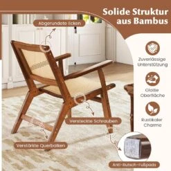 Rattan Akzentstuhl In Braun -Yamazaki Mobel Geschaft costway rattan akzentstuhl in braun 2