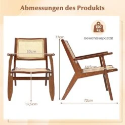 Rattan Akzentstuhl In Braun -Yamazaki Mobel Geschaft costway rattan akzentstuhl in braun 4