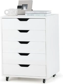 Rollcontainer 5 Schubladen In Weiß