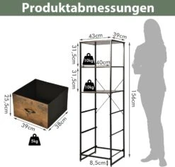 Standregal Mit 3 Schubladen In Braun 9 Standregal Mit 3 Schubladen In Braun -Yamazaki Mobel Geschaft costway standregal mit 3 schubladen in braun 4