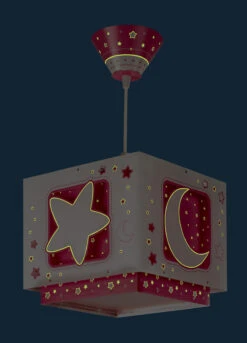 Hängelampe Mond & Sterne, Rosa/weiß, A -Yamazaki Mobel Geschaft dalber hangelampe mond and sterne rosa weiss a 3