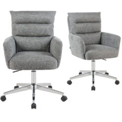 2er-Set: Bürostuhl Mika-Svenja In Grau - (B)60 X (H)92 X (T)66 Cm