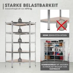 EASYmaxx Schwerlast-Eckregal Mit 5 Belastbaren Holzböden - 40 X 90 X 180 Cm - S 9 EASYmaxx Schwerlast-Eckregal Mit 5 Belastbaren Holzböden - 40 X 90 X 180 Cm - S -Yamazaki Mobel Geschaft easymaxx easymaxx schwerlast eckregal mit 5 belastbaren holzboden 40 x 90 x 180 cm s 2