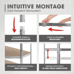 EASYmaxx Schwerlast-Eckregal Mit 5 Belastbaren Holzböden - 40 X 90 X 180 Cm - S 10 EASYmaxx Schwerlast-Eckregal Mit 5 Belastbaren Holzböden - 40 X 90 X 180 Cm - S -Yamazaki Mobel Geschaft easymaxx easymaxx schwerlast eckregal mit 5 belastbaren holzboden 40 x 90 x 180 cm s 3