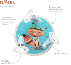 Deckenleuchte Rondell Little Indians "Fuchs Filip" -Yamazaki Mobel Geschaft elobra deckenleuchte rondell little indians fuchs filip 3