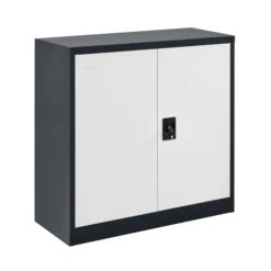 Aktenschrank Molise In Grau Weiß (T)90cm (B)40cm (H)90cm