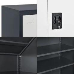 Aktenschrank Molise In Grau Weiß (T)90cm (B)40cm (H)90cm -Yamazaki Mobel Geschaft en casa aktenschrank molise in grau weiss t 90cm b 40cm h 90cm 5