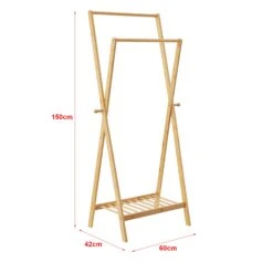 Garderobenständer Keitele In Braun (H)150cm (B)60cm (T)42cm (G)3.7kg -Yamazaki Mobel Geschaft en casa garderobenstander keitele in braun h 150cm b 60cm t 42cm g 3 7kg 2