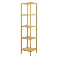 Standregal Lierne Bambus In Beige (L)33cm (B)33cm (H)140cm -Yamazaki Mobel Geschaft en casa standregal lierne bambus in beige l 33cm b 33cm h 140cm 2