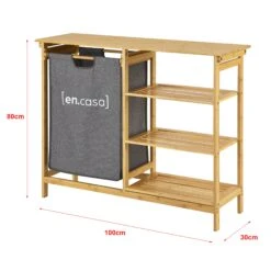 Standregal Nousiainen Bambus In Beige (H)80cm (B)100cm (T)30cm -Yamazaki Mobel Geschaft en casa standregal nousiainen bambus in beige h 80cm b 100cm t 30cm 2