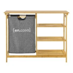 Standregal Nousiainen Bambus In Beige (H)80cm (B)100cm (T)30cm -Yamazaki Mobel Geschaft en casa standregal nousiainen bambus in beige h 80cm b 100cm t 30cm 4