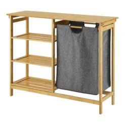 Standregal Nousiainen Bambus In Beige (H)80cm (B)100cm (T)30cm -Yamazaki Mobel Geschaft en casa standregal nousiainen bambus in beige h 80cm b 100cm t 30cm 5