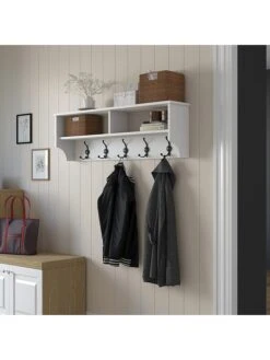 Garderobe In Weiß - (B)120 X (H)37 Cm -Yamazaki Mobel Geschaft evila garderobe in weiss b 120 x h 37 cm 2