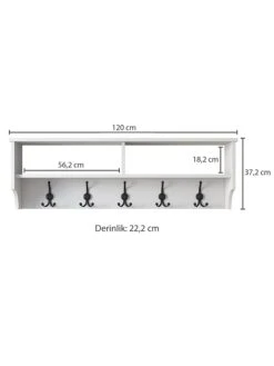 Garderobe In Weiß - (B)120 X (H)37 Cm -Yamazaki Mobel Geschaft evila garderobe in weiss b 120 x h 37 cm 7