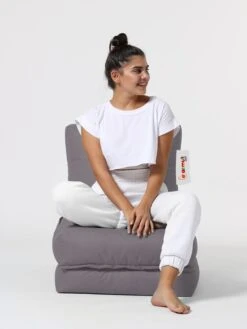 Sitzsack In Grau - (B)55 X (H)40 X (T)40 Cm -Yamazaki Mobel Geschaft evila sitzsack in grau b 55 x h 40 x t 40 cm 6