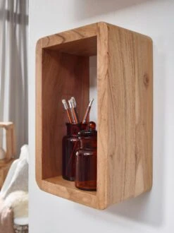 Wandregal "SV43583" In Gelb / Akazie 11 Wandregal "SV43583" In Gelb / Akazie -Yamazaki Mobel Geschaft finebuy wandregal sv43583 in gelb akazie 4