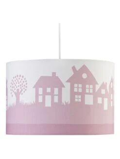 Hängeleuchte "Haus" In Weiß/ Rosa - Ø 30 Cm