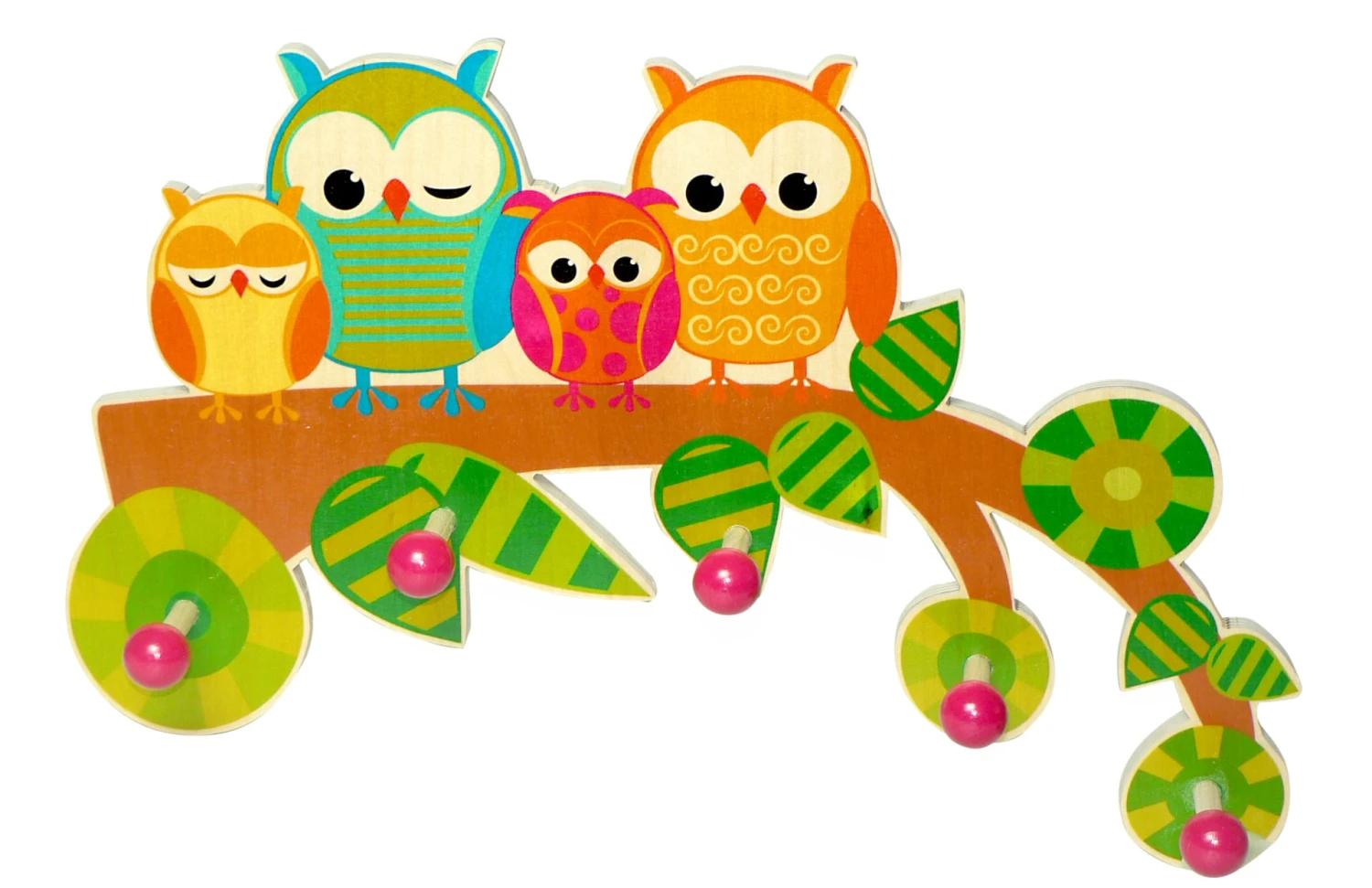 Garderobe "Eule" In Bunt 1 Garderobe "Eule" In Bunt